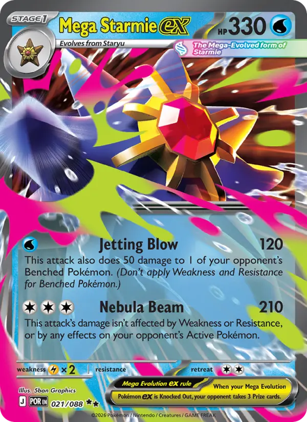 Mega Starmie ex - 021 - Perfect Order - LevelupCards.nl